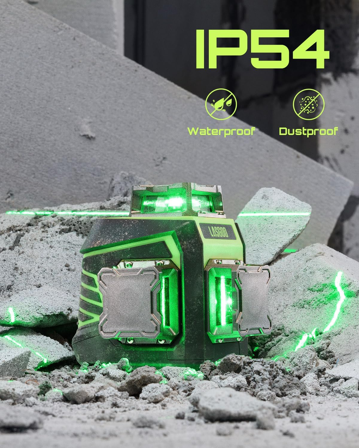 LasGoo LG-3Dx 3x360° Green Laser Level