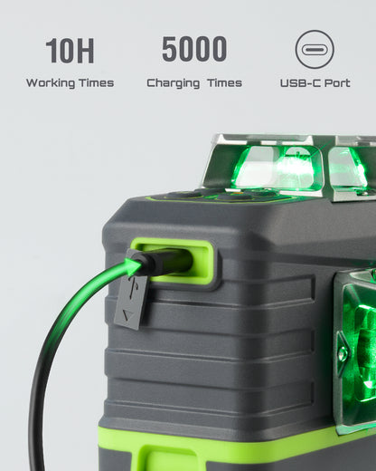 LasGoo LG-3Ds Laser Level 3x360° Self Leveling Laser Green Laser Level