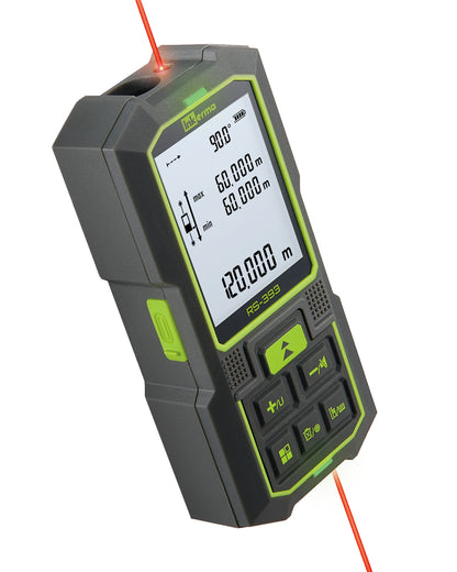 Inkerma RS393 Dual Laser Measurement Tool – Front view with LCD display